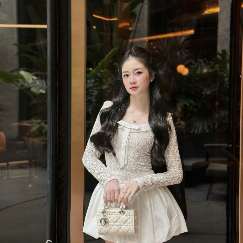 VÁY REN PHỐI TUYÊT MƯA( kèm quần rời)
