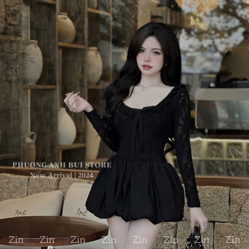 VÁY REN PHỐI TUYÊT MƯA( kèm quần rời)